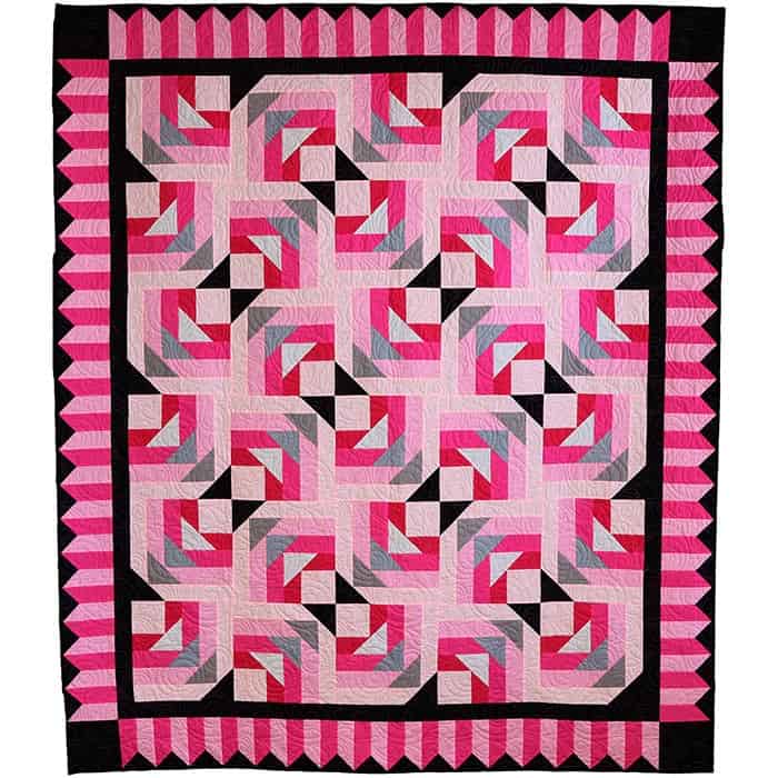 Flamingo Stampede Quilt Pattern - image 1 - quilting pattern with step-by-step instructions