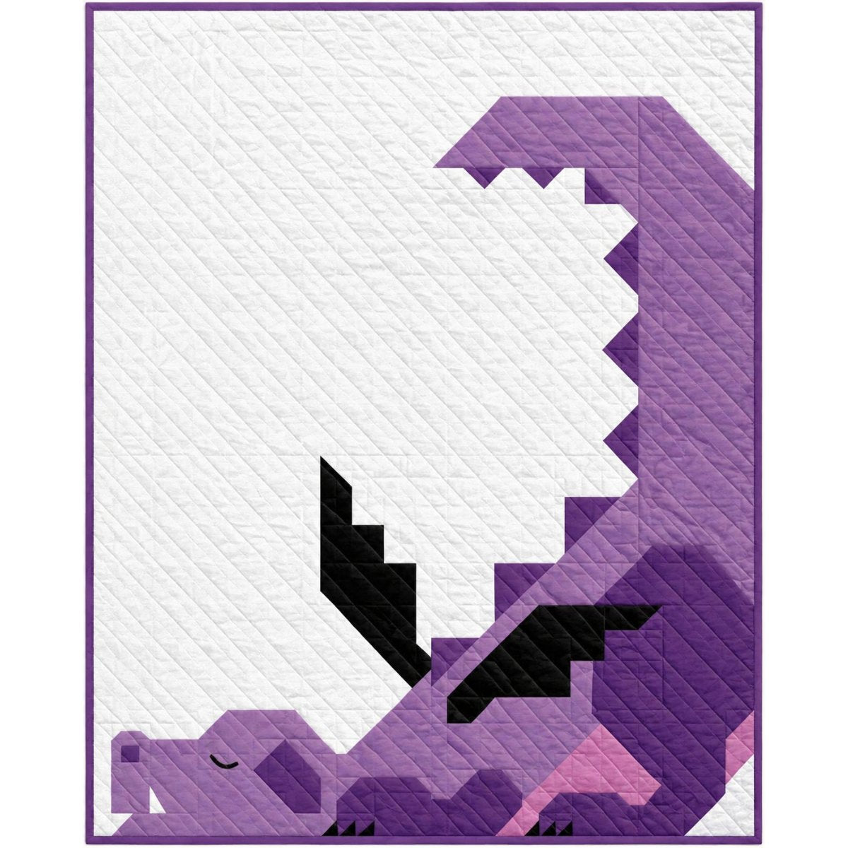 Dragon Dreams Quilt Kit green colorway detail view