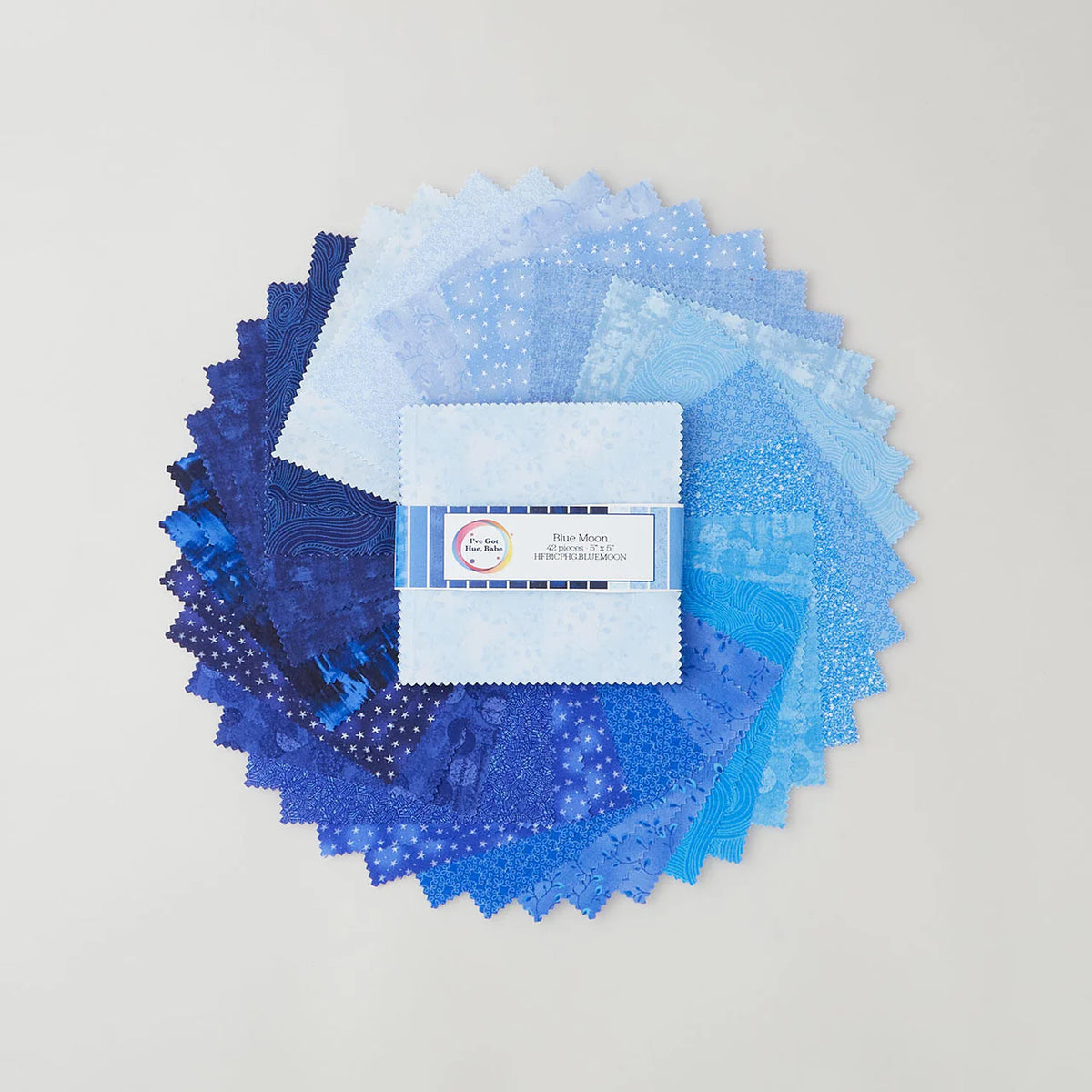 I've Got Hue, Babe Blue Moon 5" Squares - image 2 - quilting supply from Quilted Joy