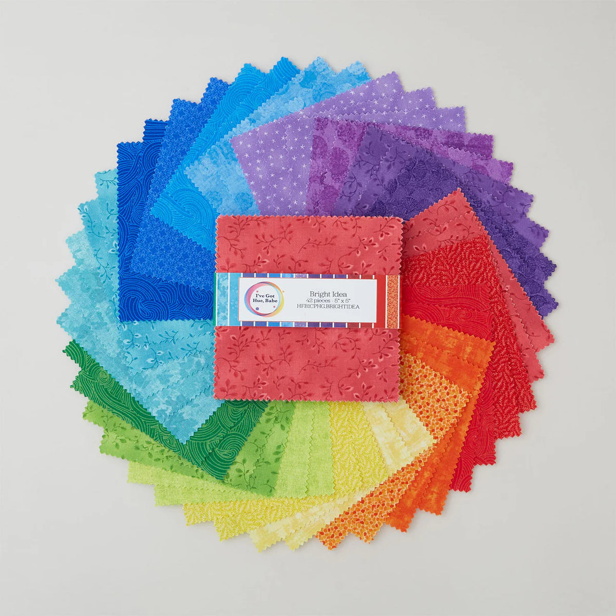 I've Got Hue, Babe Bright Idea 5" Squares - image 2 - quilting supply from Quilted Joy