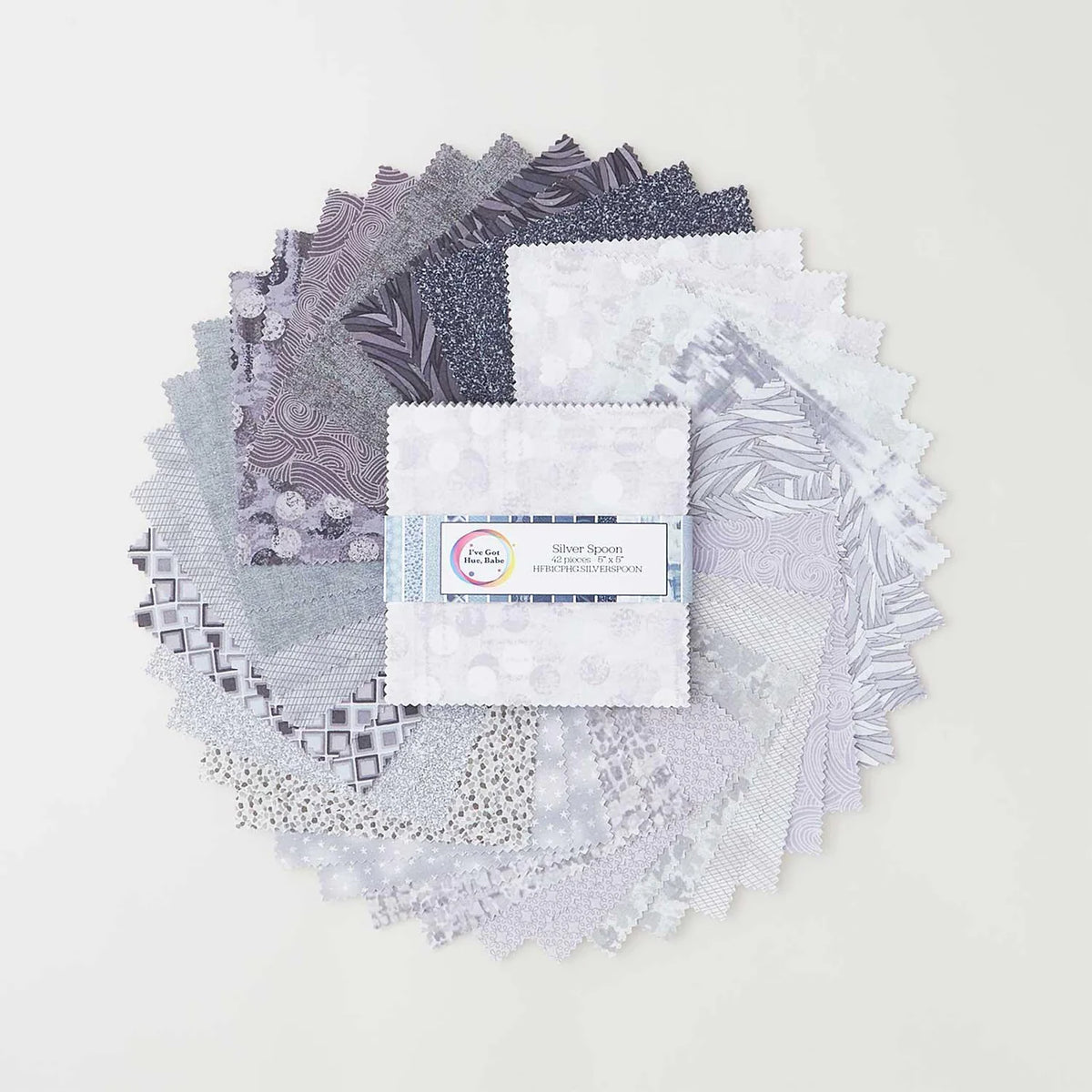 I've Got Hue, Babe Silver Spoon 5" Squares - image 2 - quilting supply from Quilted Joy