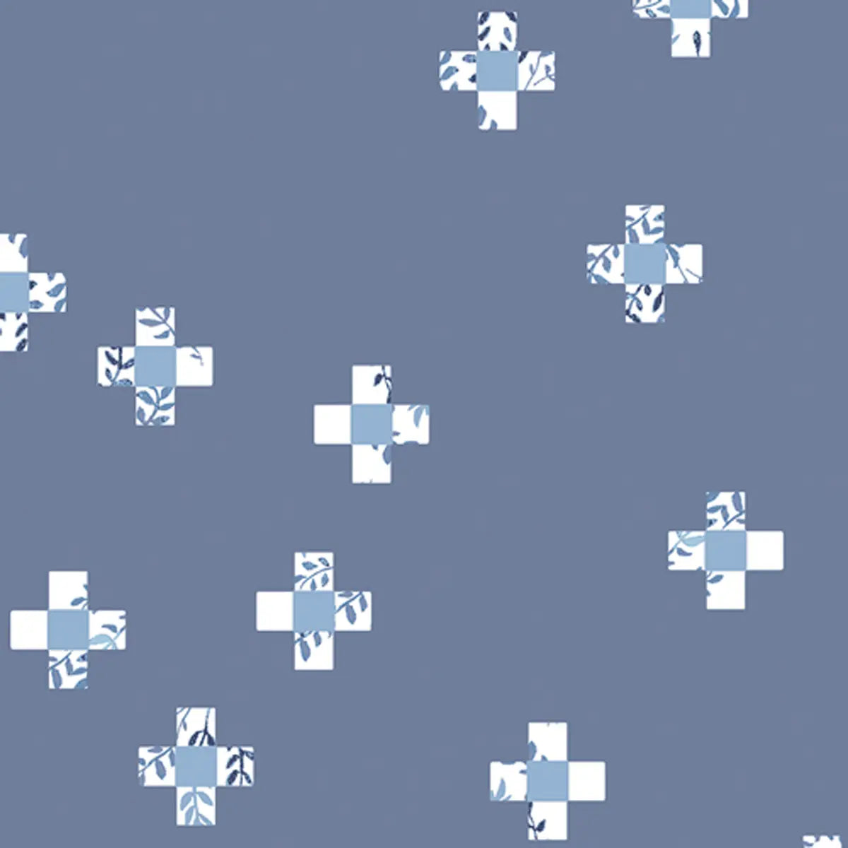 InBlue Delftegels Fabric Yardage