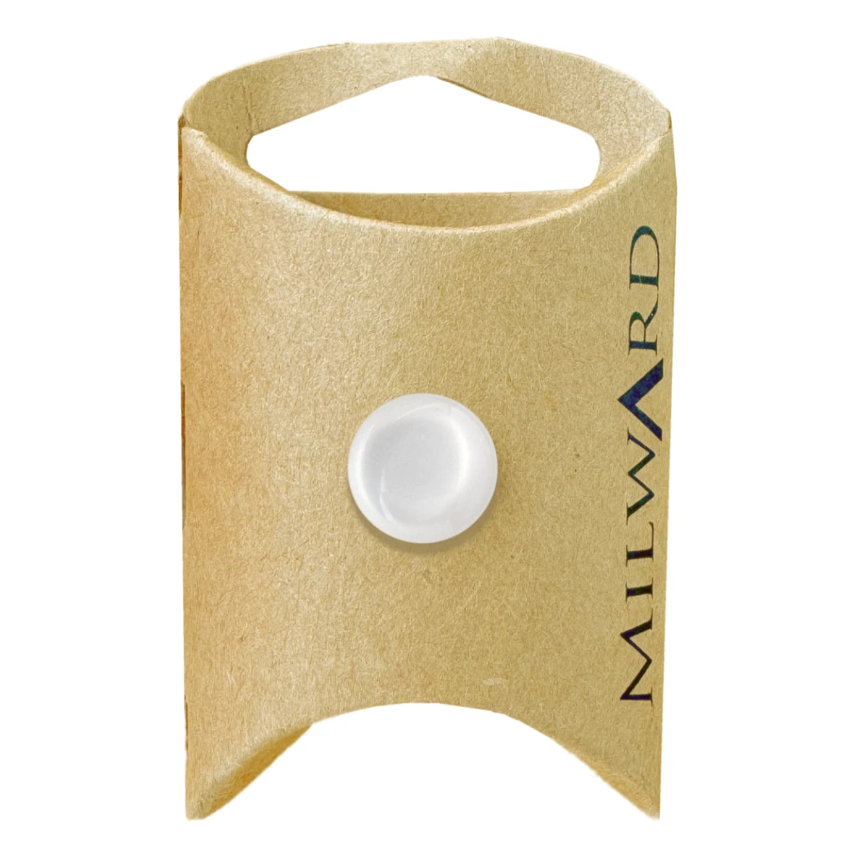 Milward Green Carded White 14mm (22L) Nylon Shank Button