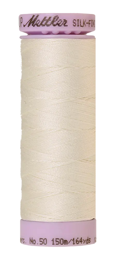 Mettler Cotton Silk Finish 50wt 150m Muslin - quilting supply from Quilted Joy