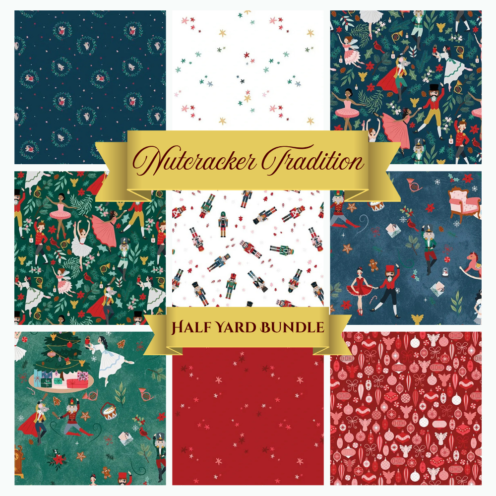 Nutcracker Tradition Half Yard Bundle - coordinating quilt fabric bundle