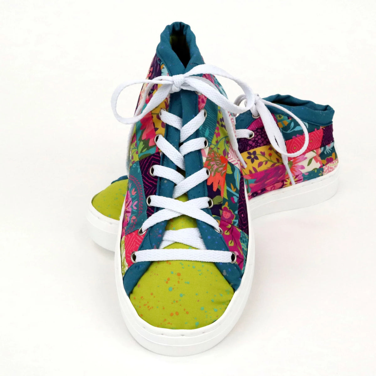 Patchwork Kicks Main Street Hightop finished sneaker example