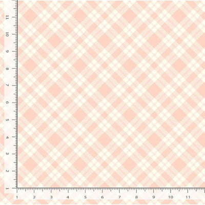 'Til the Cows Come Home Blush Bias Plaid Fabric Yardage