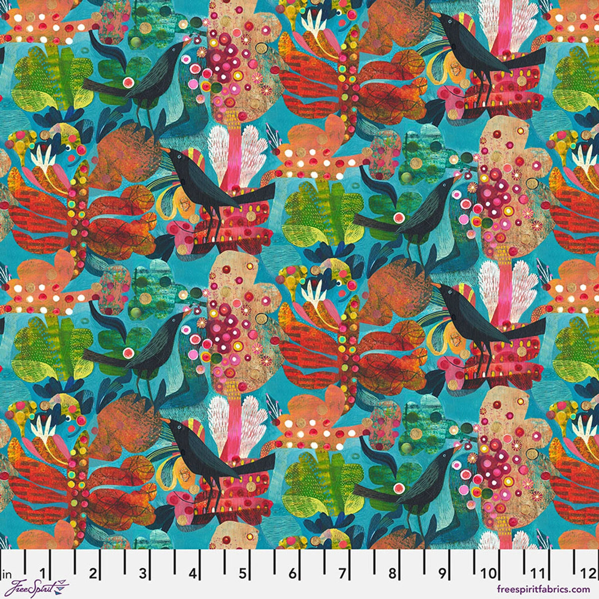 Colori Teal Aloe Fabric Yardage