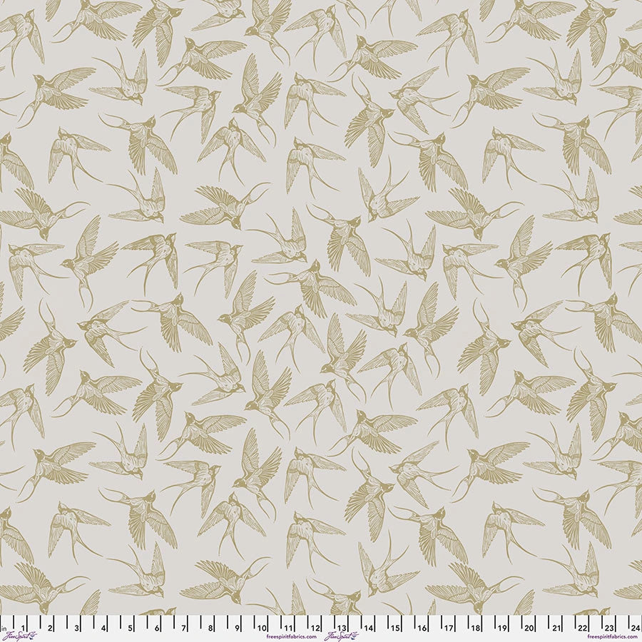 Findings Neutral Small Swallows Fabric Yardage - quilt fabric for sewing and quilting projects