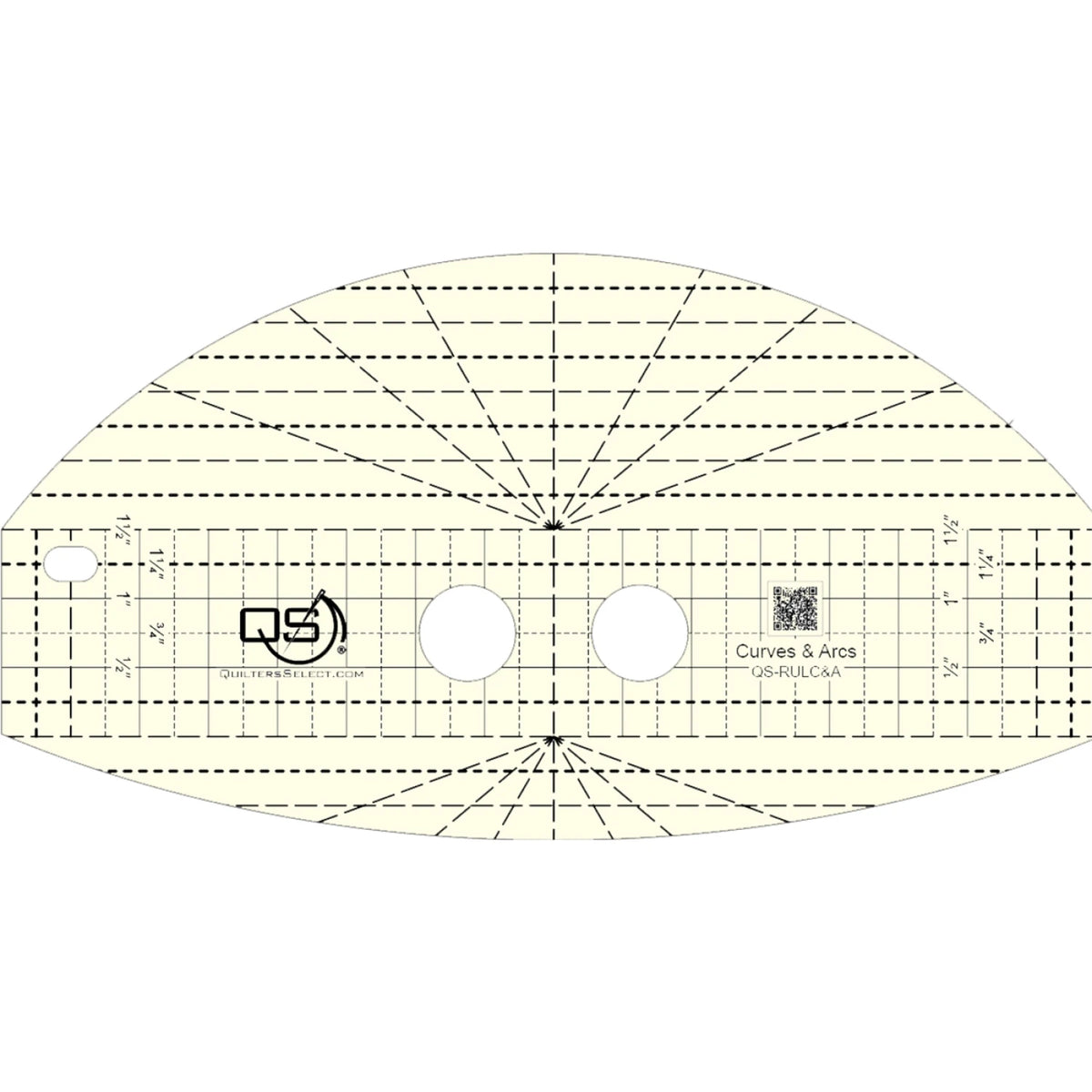 Quilters Select Precision Machine Quilting Ruler Curves & Arcs - quilting ruler for precision cutting