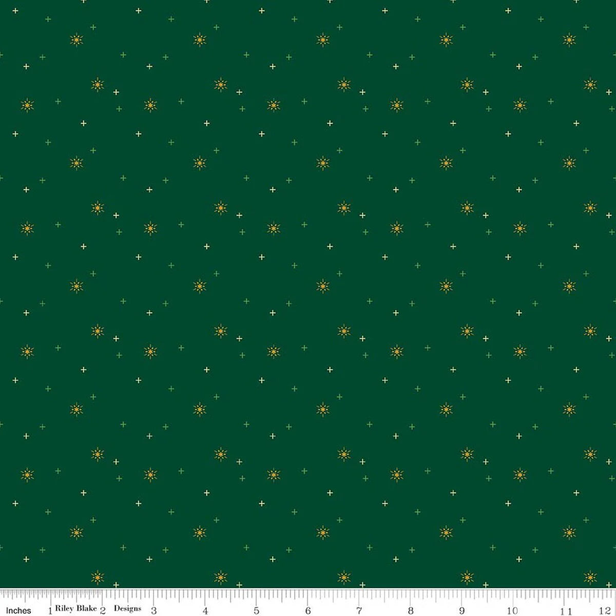 Sparkler Christmas Snowflake Fabric Yardage - quilt fabric for sewing and quilting projects