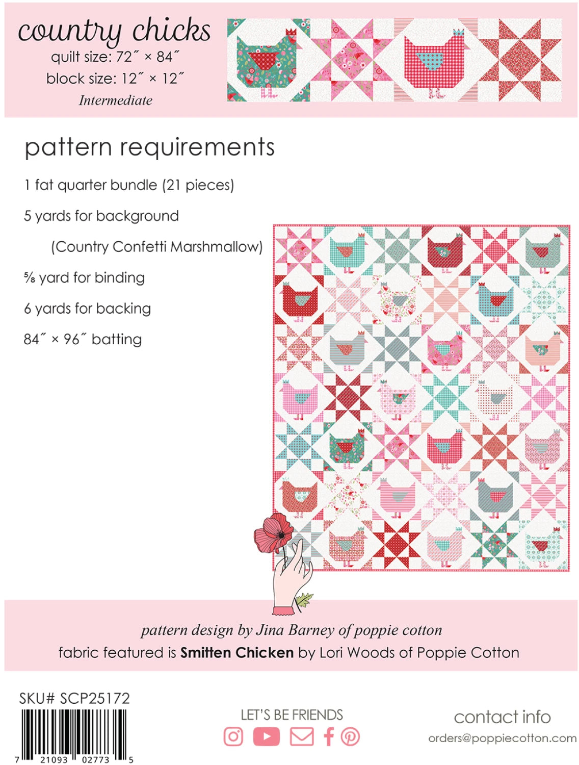 Country Chicks quilt pattern alternate view