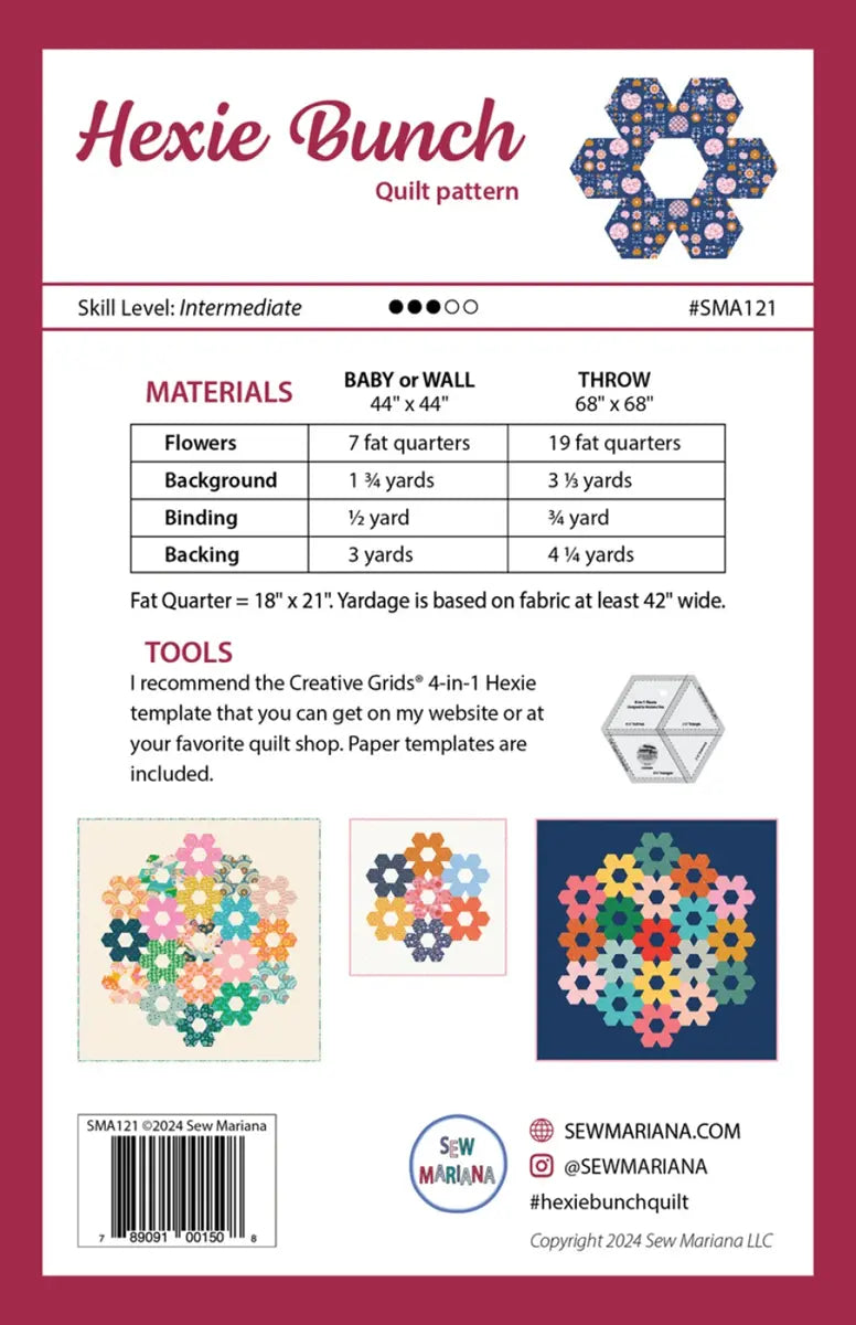 Hexie Bunch Quilt Pattern