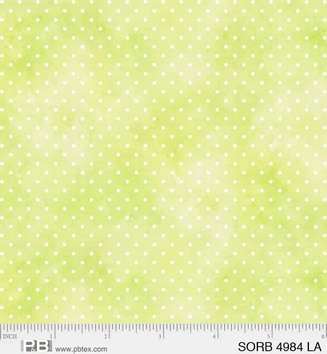 Sorbet Light Green Swiss Dots Fabric Yardage