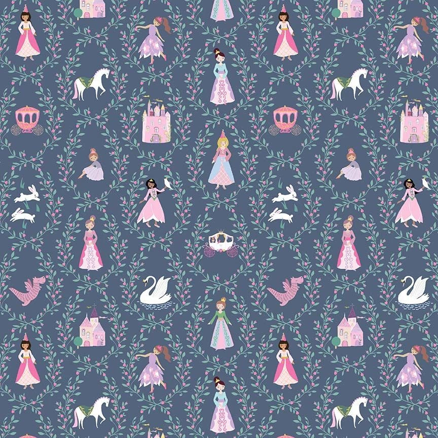 Enchanted Bijou Princess Trellis Fabric Yardage - quilt fabric for sewing and quilting projects