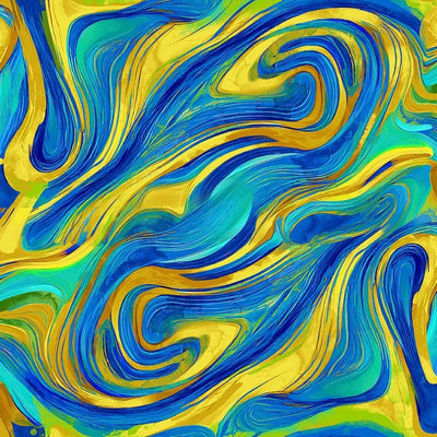 Provence Multi Watercolor Swirl Fabric Yardage