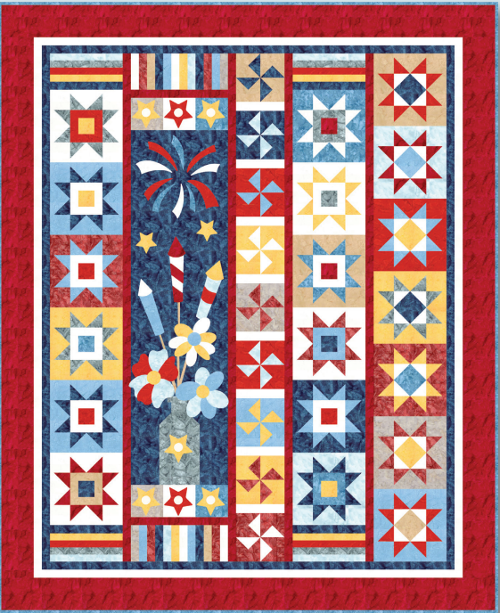 Spangled Blooms Quilt Kit - image 3 - complete quilt kit with fabric and instructions