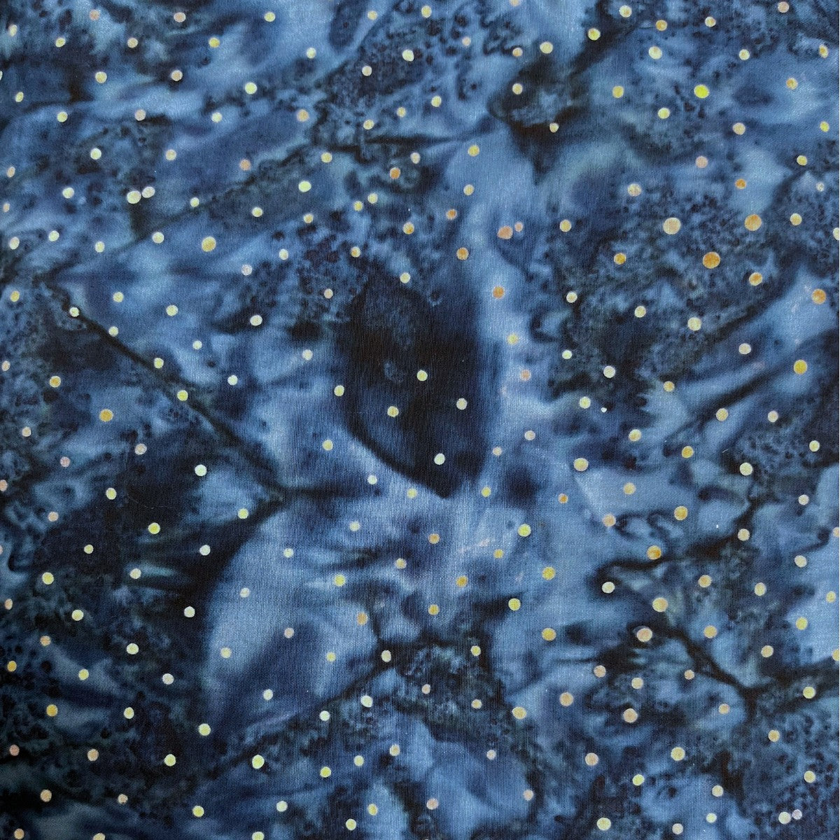 Faith in Tides Batik Backing Kit Space Blue Dots Batik Fabric - wide quilt backing fabric for longarm quilting