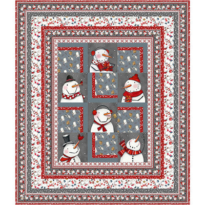 Squared and Framed Snow Folks Quilt Kit
