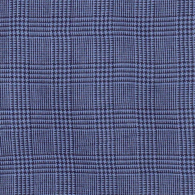 Premium Yarn Dyes Houndstooth Plaid Blue/Denim Fabric Yardage
