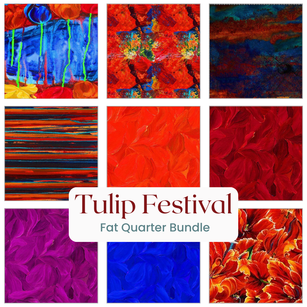 Tulip Festival Fat Quarter Bundle - fat quarter quilt fabric cut