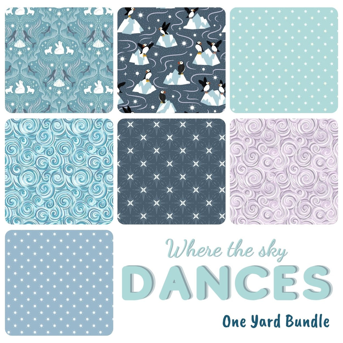 Where the Sky Dances one yard bundle quilt fabric collection
