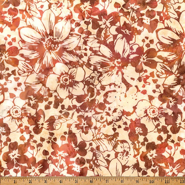 Cinnamon Spice bourbon batik cotton quilting fabric yardage