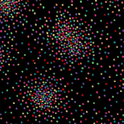 Confetti Black 108" Wide Quilt Backing Fabric
