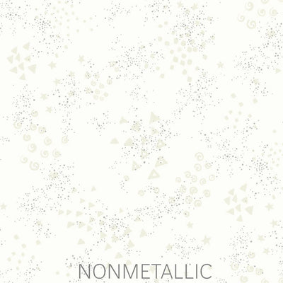 Glitter White Silver Metallic 108" Wide 3 Yard Quilt Fabric Back Pack