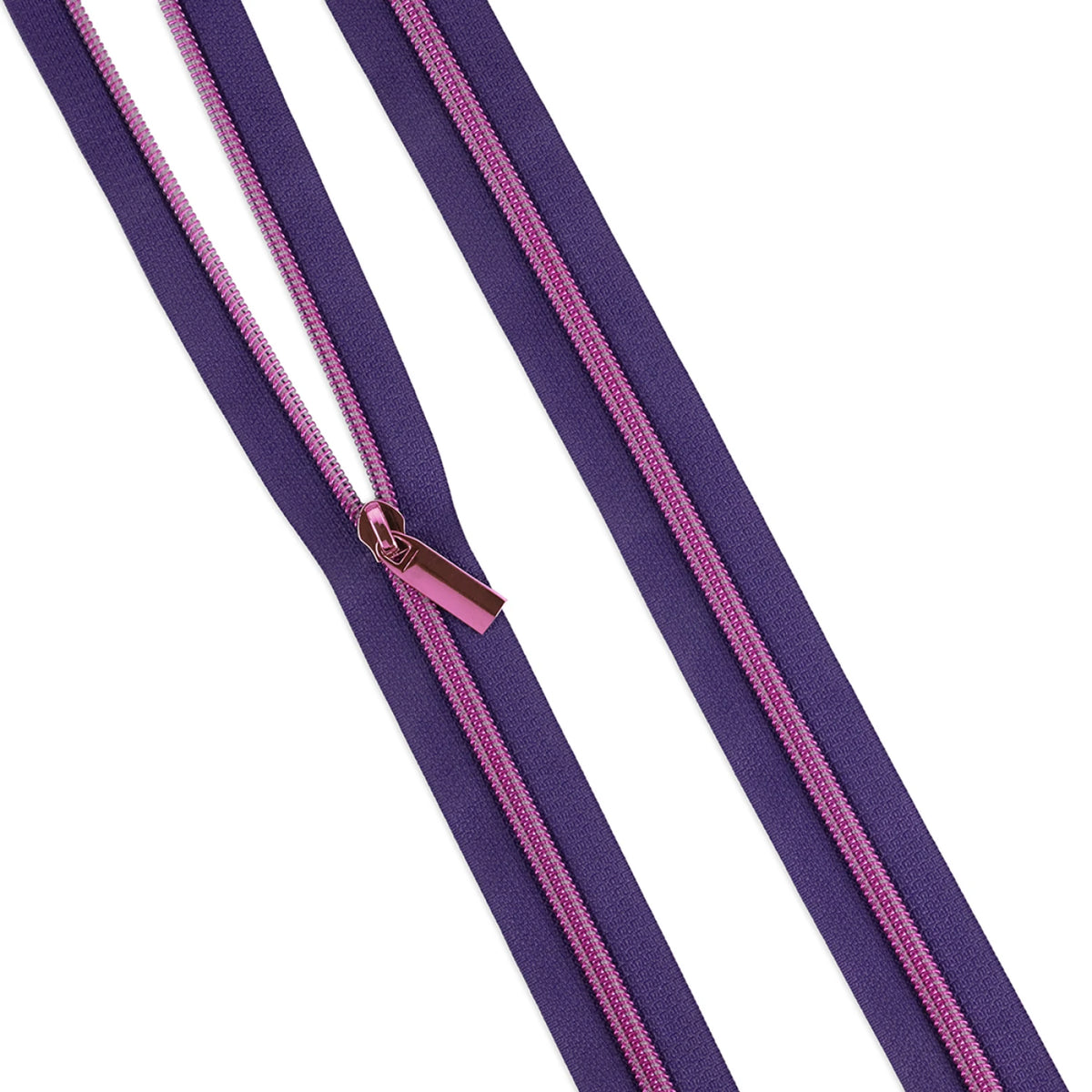Moonflower #5 Nylon Tula Pink Coil Zipper 3Yardage and 9 Pulls