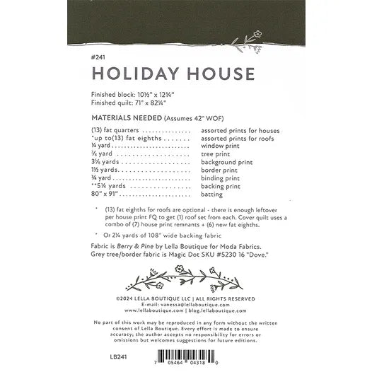 Holiday House Quilt Pattern