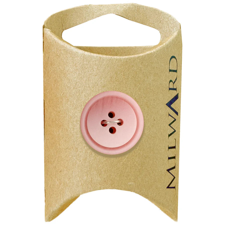 Milward Green Carded Light Pink 15mm 4-Hole Ombre polyester button