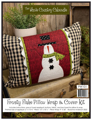 Ho Ho Ho Christmas pillow wrap and cover machine embroidery kit front