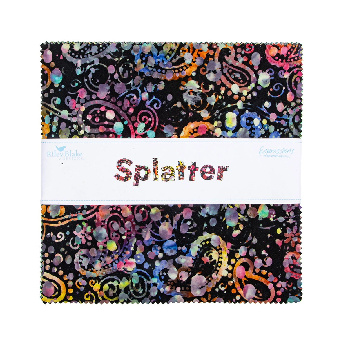 Splatter Batiks 10" Stacker - quilting supply from Quilted Joy