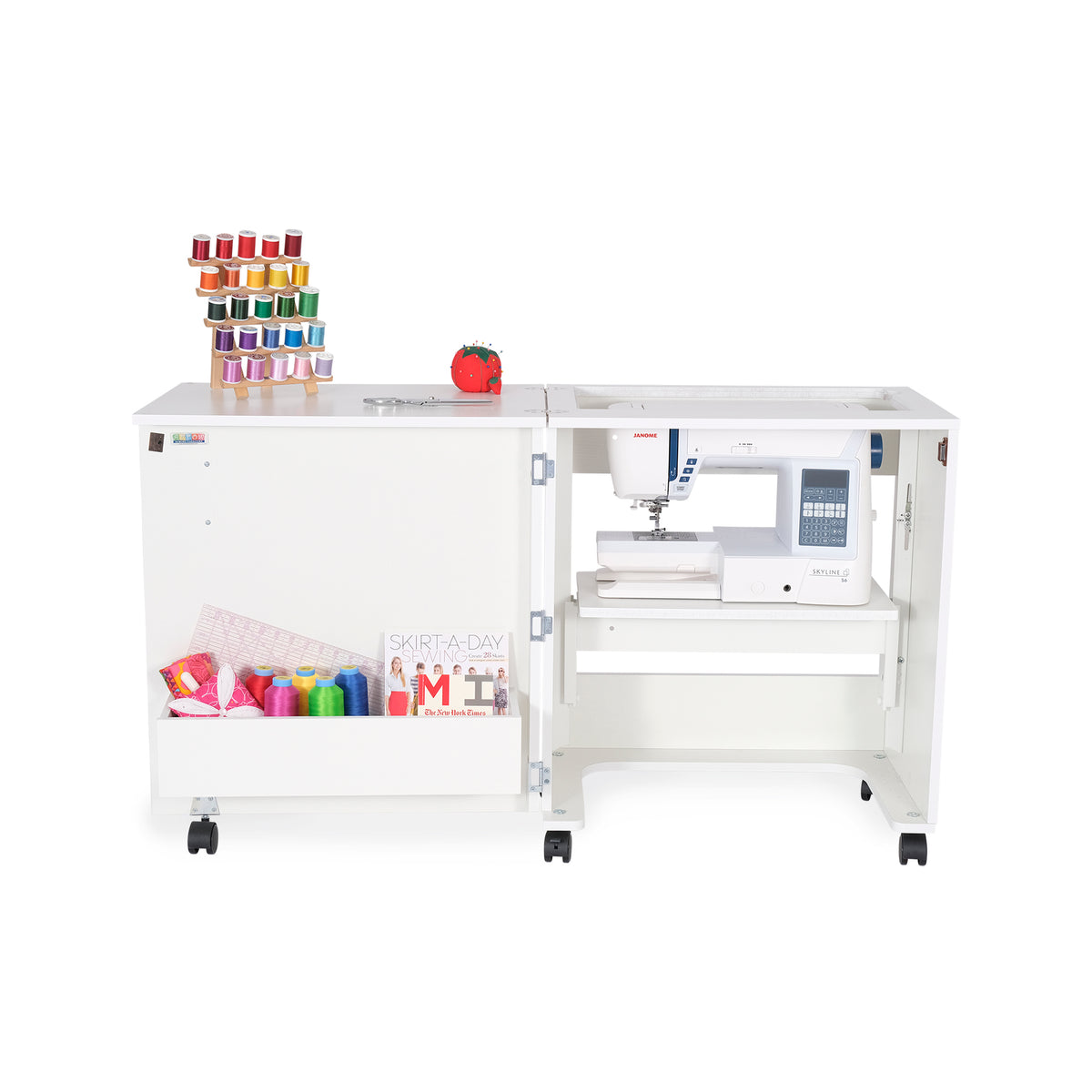Arrow Judy sewing cabinet in use