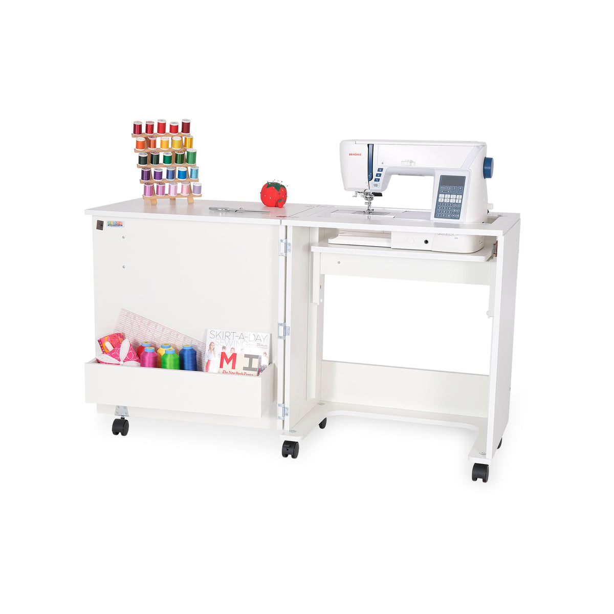 Arrow Judy sewing cabinet side view