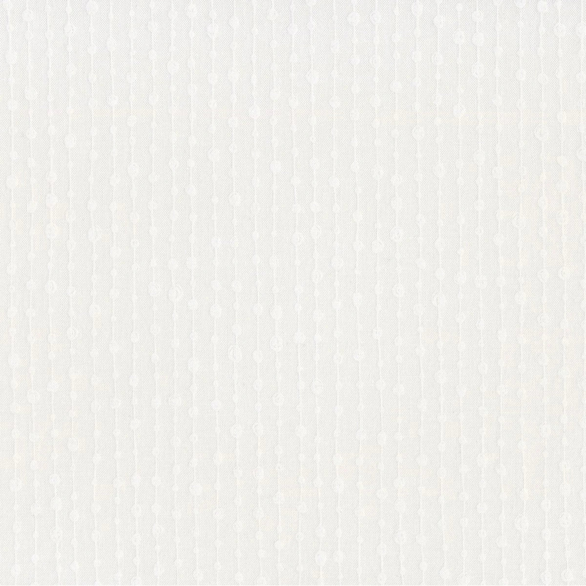 Basically Black & White Beaded Stripe White on White Fabric Yardage