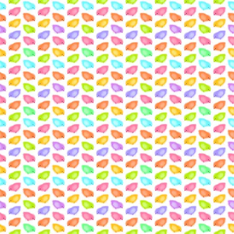 Spring Chickens Multi Chicks Fabric Yardage