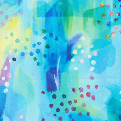 Gradients Auras Turquoise 108" Wide Quilt Backing Fabric