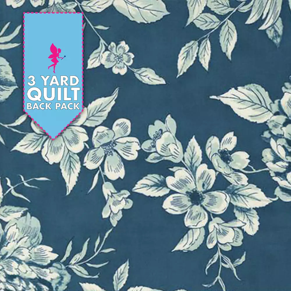 Sandalwood Indigo 108" Wide 3 Yard Quilt Fabric Back Pack