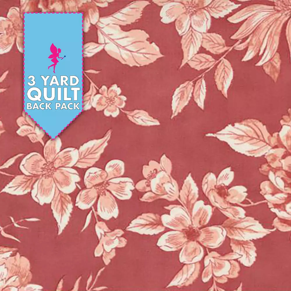 Sandalwood Rosewood 108" Wide 3 Yard Quilt Fabric Back Pack