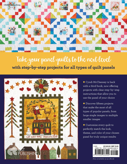 Quilt Panel Magic book back cover with featured projects