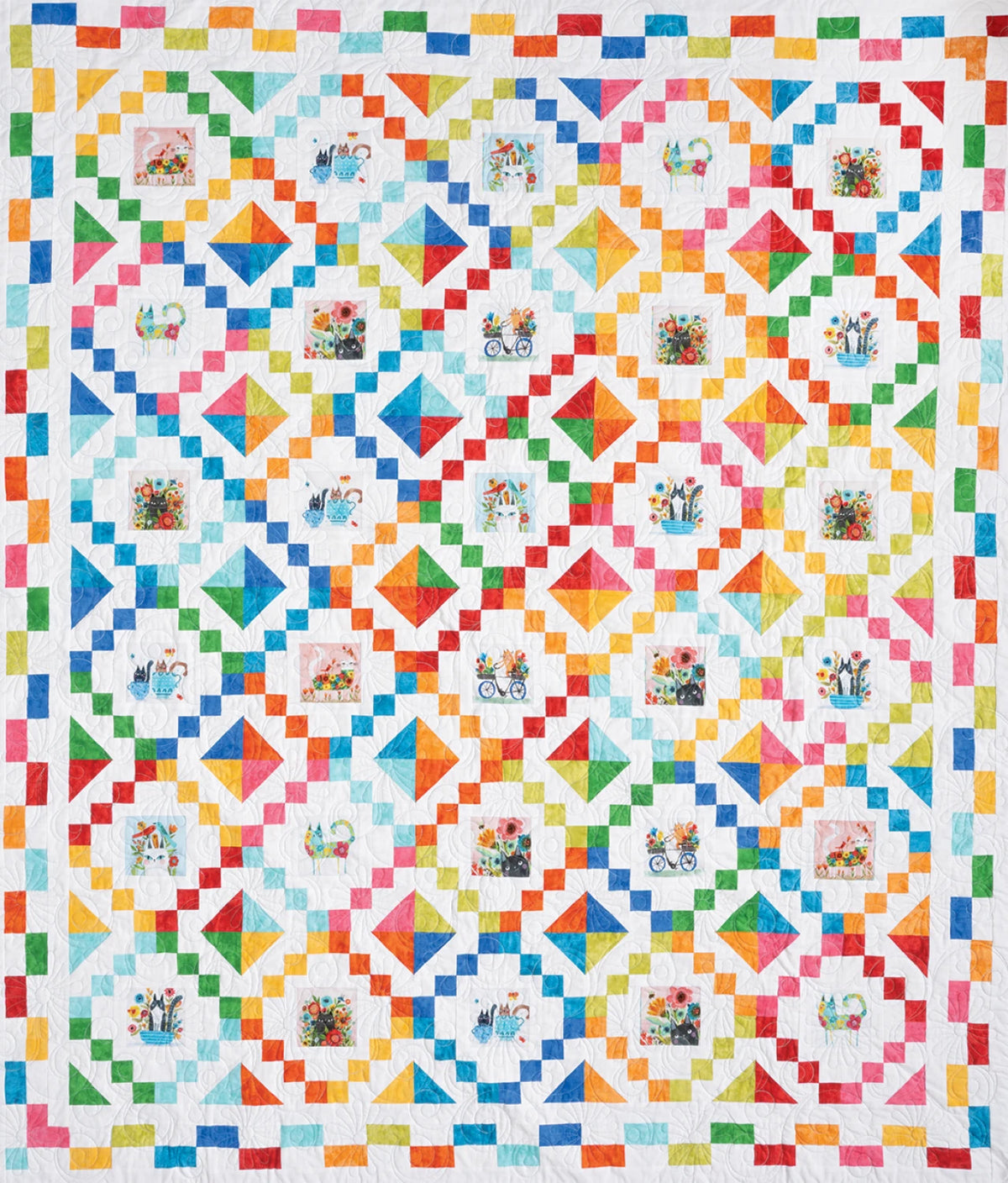 Quilt Panel Magic sample quilt pattern assembly view