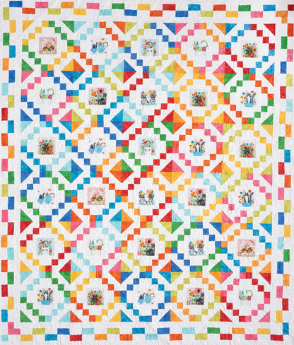 Quilt Panel Magic sample quilt pattern assembly view
