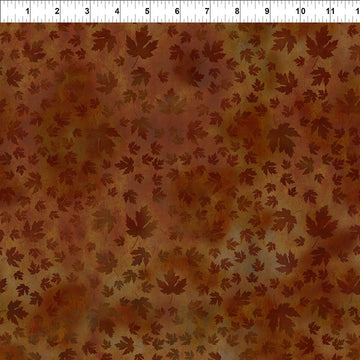 Autumn Celebration Rust Gold Leaf Fabric Yardage