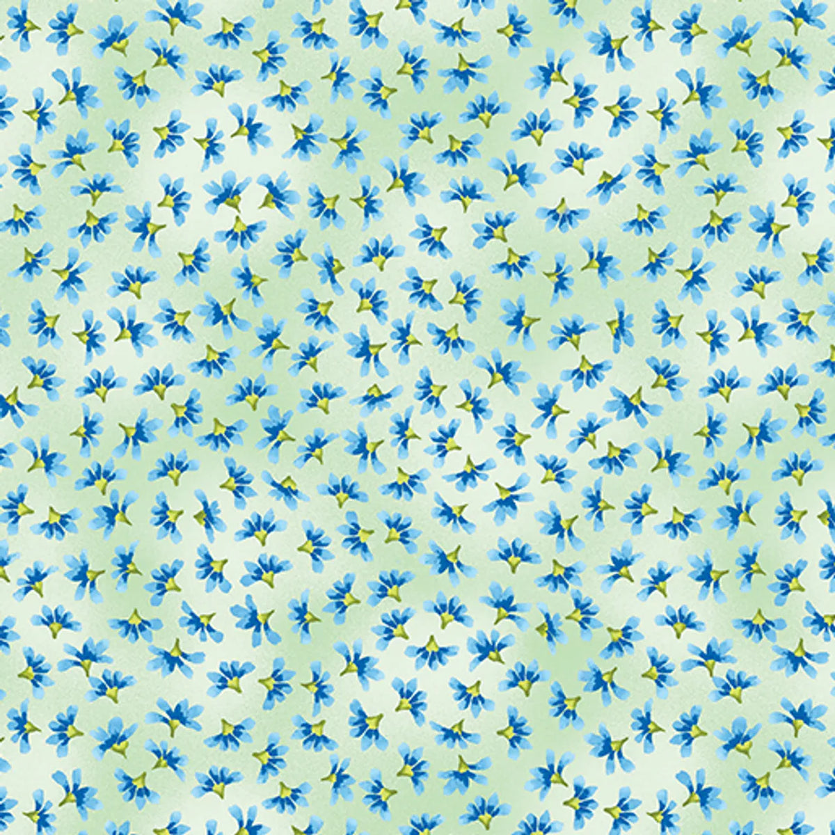 Blissful Buds Light Green Fabric Yardage