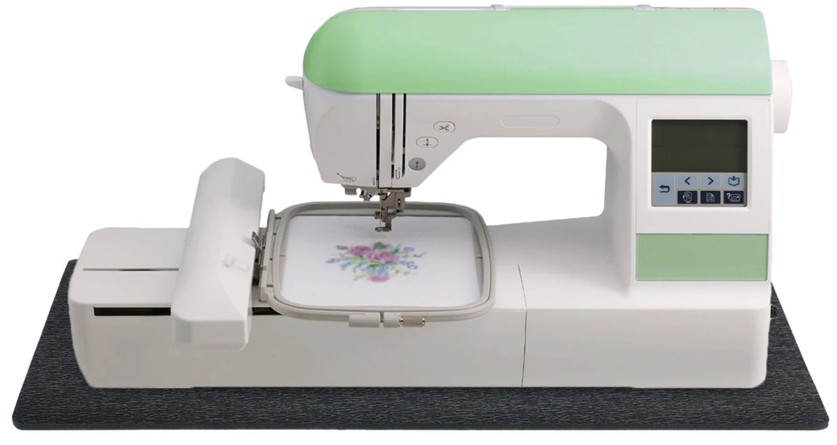 Machine Mat non-slip surface and size reference close-up