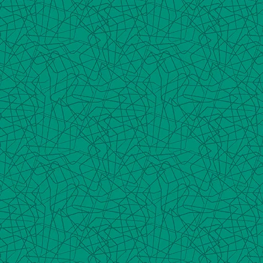 Stitchy Threaded Lines Dark Teal Fabric Yardage - quilt fabric for sewing and quilting projects