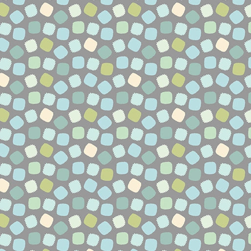 Black Dots Grey Fabric Yardage