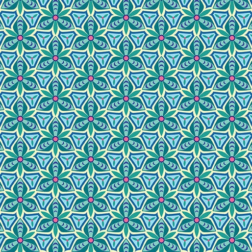 Bliss Aqua Fabric Yardage